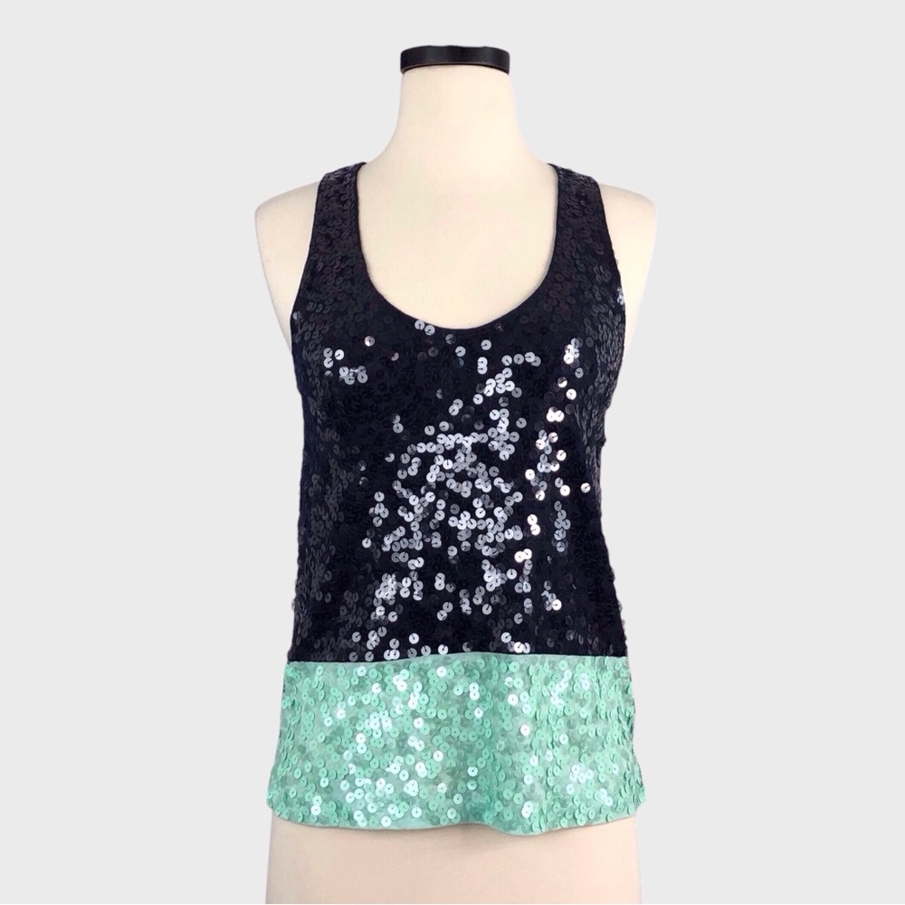 J Crew Sequin Colorblock Tank Top